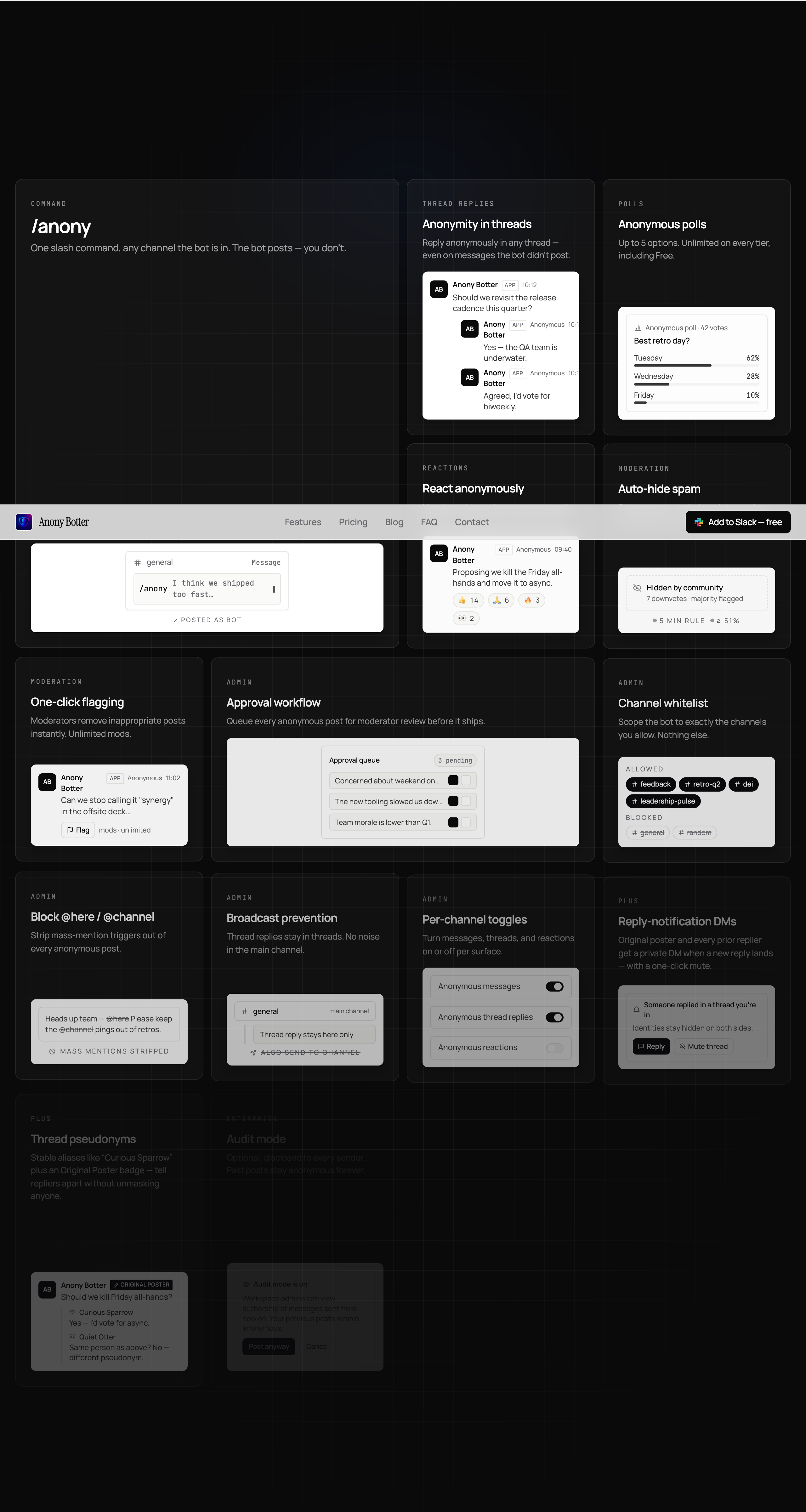 Features grid